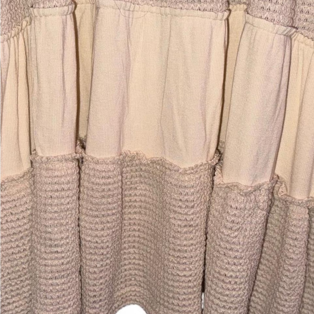 POL Boho Women’s Open Sleeveless Tie Front Distressed Ruffle Dress Coverup NWOT - Picture 7 of 10